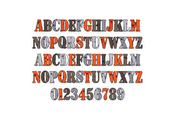 Halloween Rings Font PNG with transparent background - Preview 1