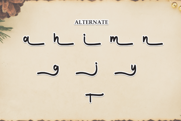 History Christmas Font PNG with transparent background - Preview 6