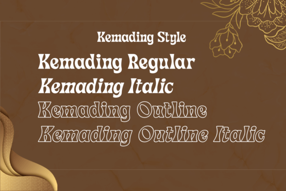 Kemading Font PNG with transparent background - Preview 2