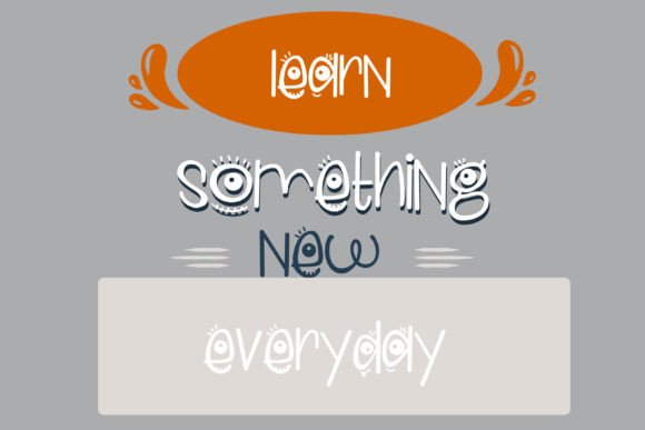 Monster Looks Font PNG with transparent background - Preview 5