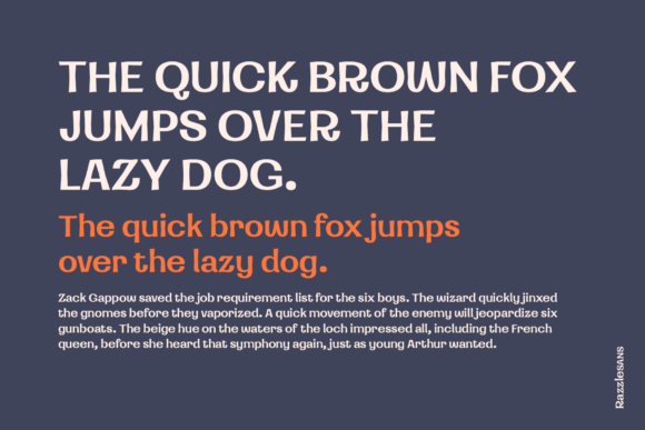 Razzle Sans Font PNG with transparent background - Preview 3
