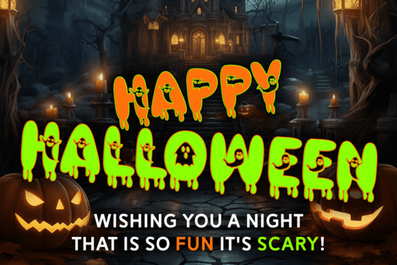 Scary October Font PNG with transparent background - Preview 1