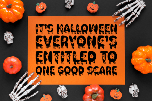 Scary October Font PNG with transparent background - Preview 2