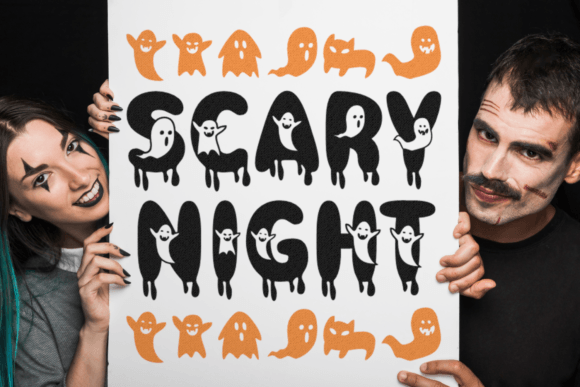 Scary October Font PNG with transparent background - Preview 5