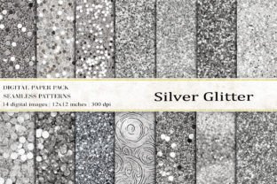 Silver Glitter Digital Papers Graphic by BonaDesigns · Creative Fabrica