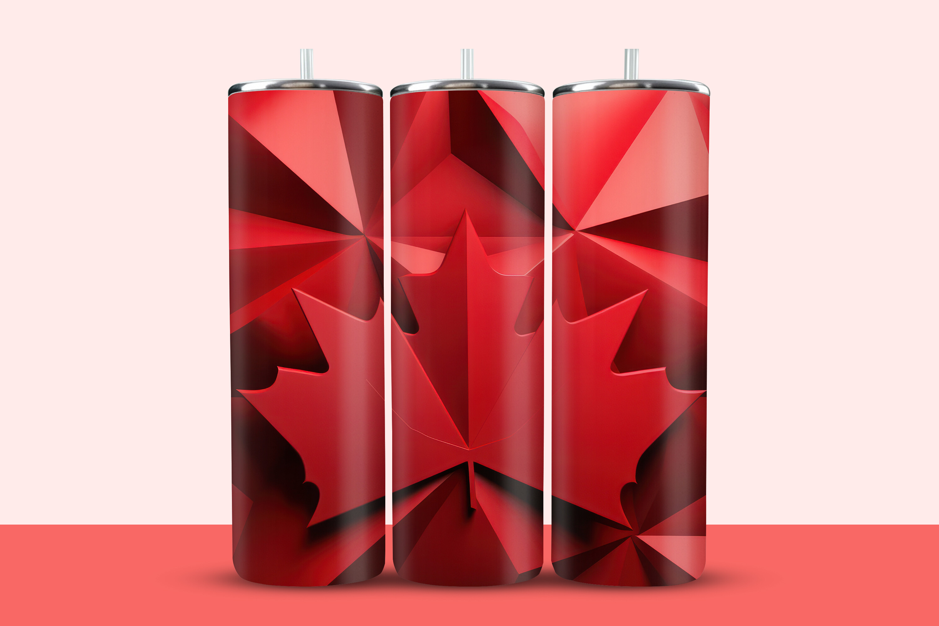 3D Canada Maple Leaf Tumbler Wrap Graphic by Creative World · Creative ...