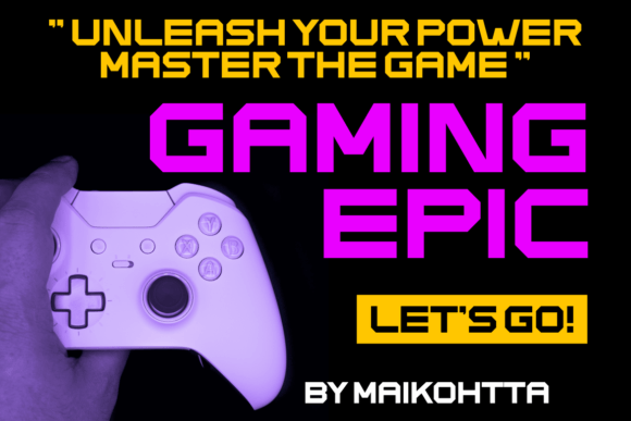 Gameont Font PNG with transparent background - Preview 2