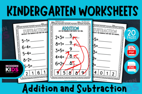 Kindergarten and First Grade Math Pages