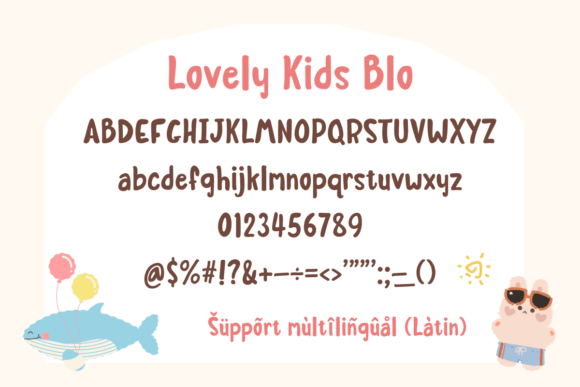 Lovely Kids Bo Font PNG with transparent background - Preview 1