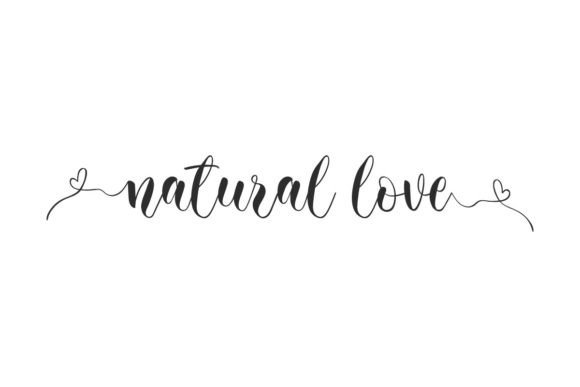 Natural Love Font PNG with transparent background - Preview 1
