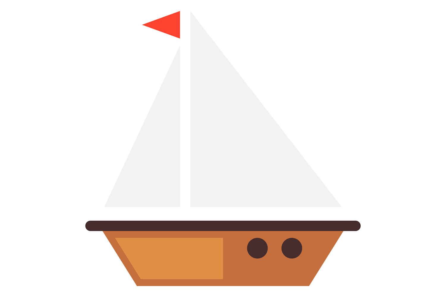 Sailing Ship Color Icon. Marine Travel S Graphic by microvectorone ...