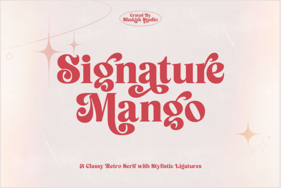 Signature Mango font