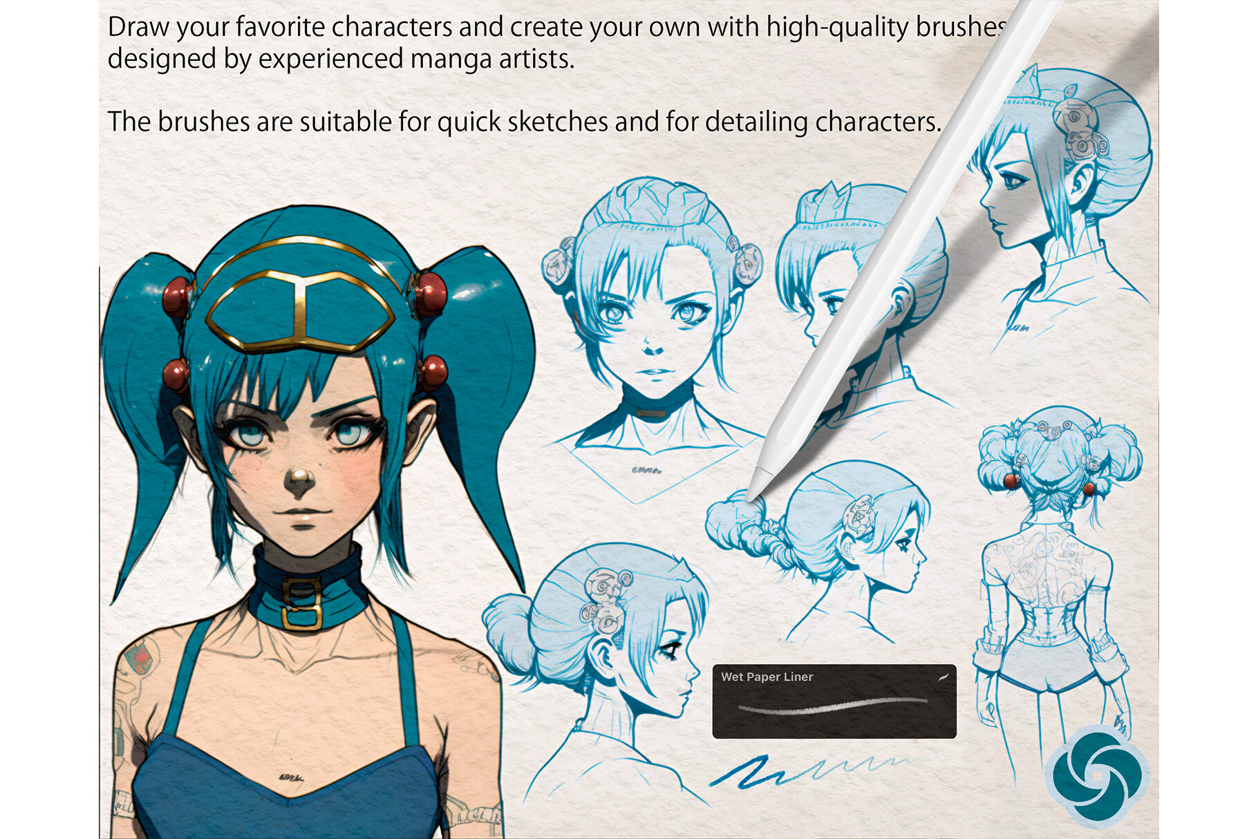 104 MagicPro Manga Procreate Brushes - photo 4