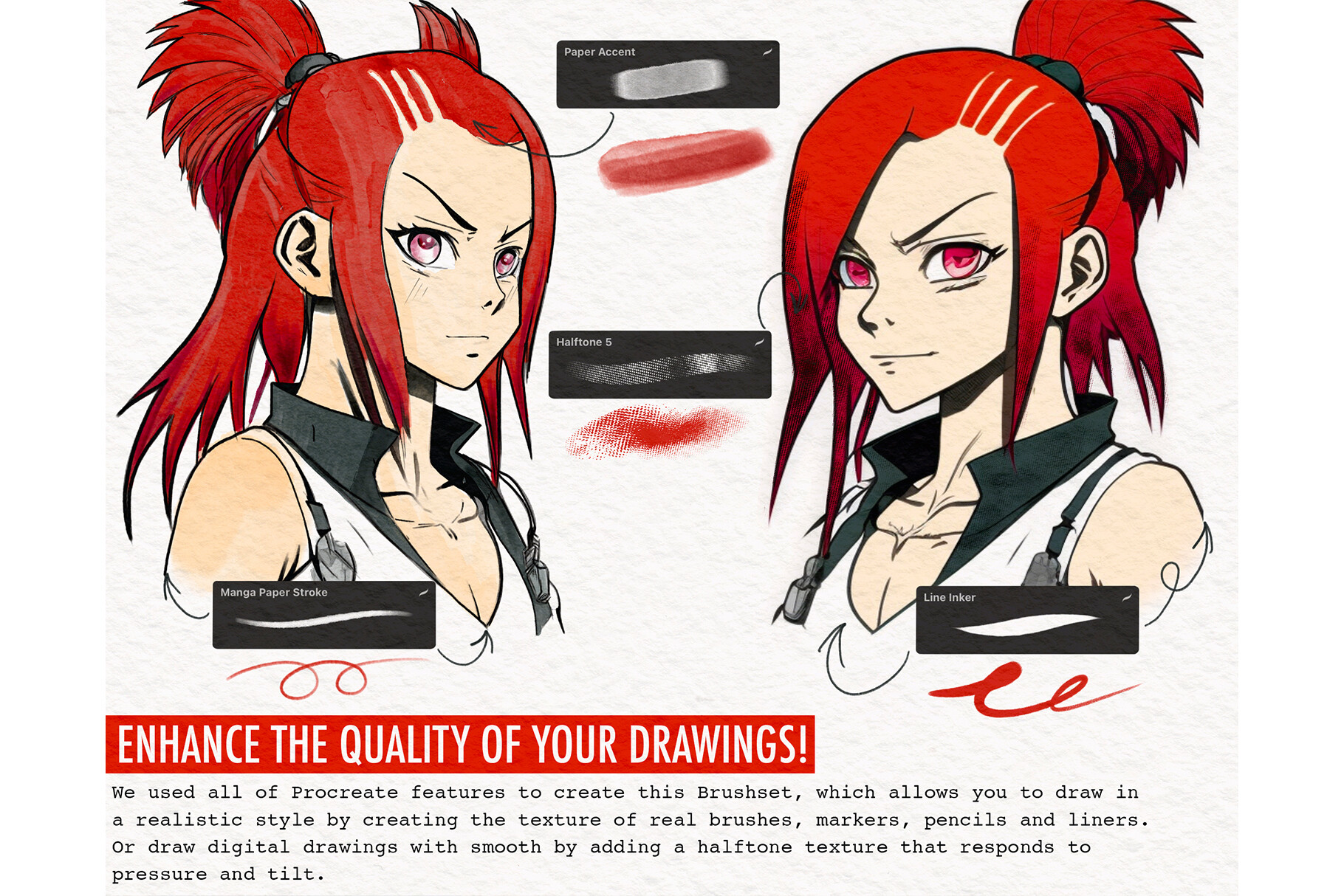 104 MagicPro Manga Procreate Brushes - photo 5
