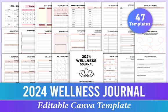 Wellness Journal Canva Templates