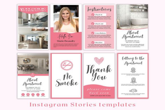 Airbnb Welcome Book Canva Template Graphics