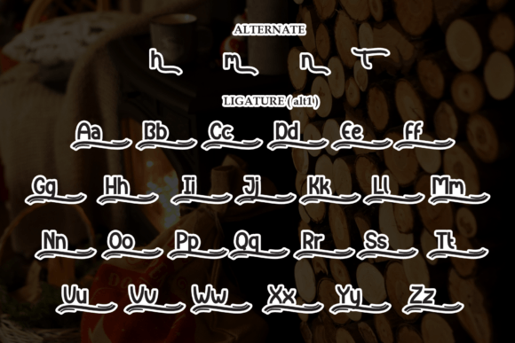 Christmas Firewood Font - Preview 6