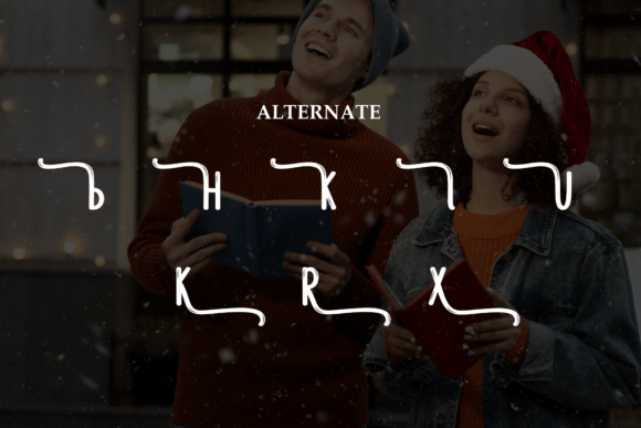 Explore Christmas Font PNG with transparent background - Preview 6