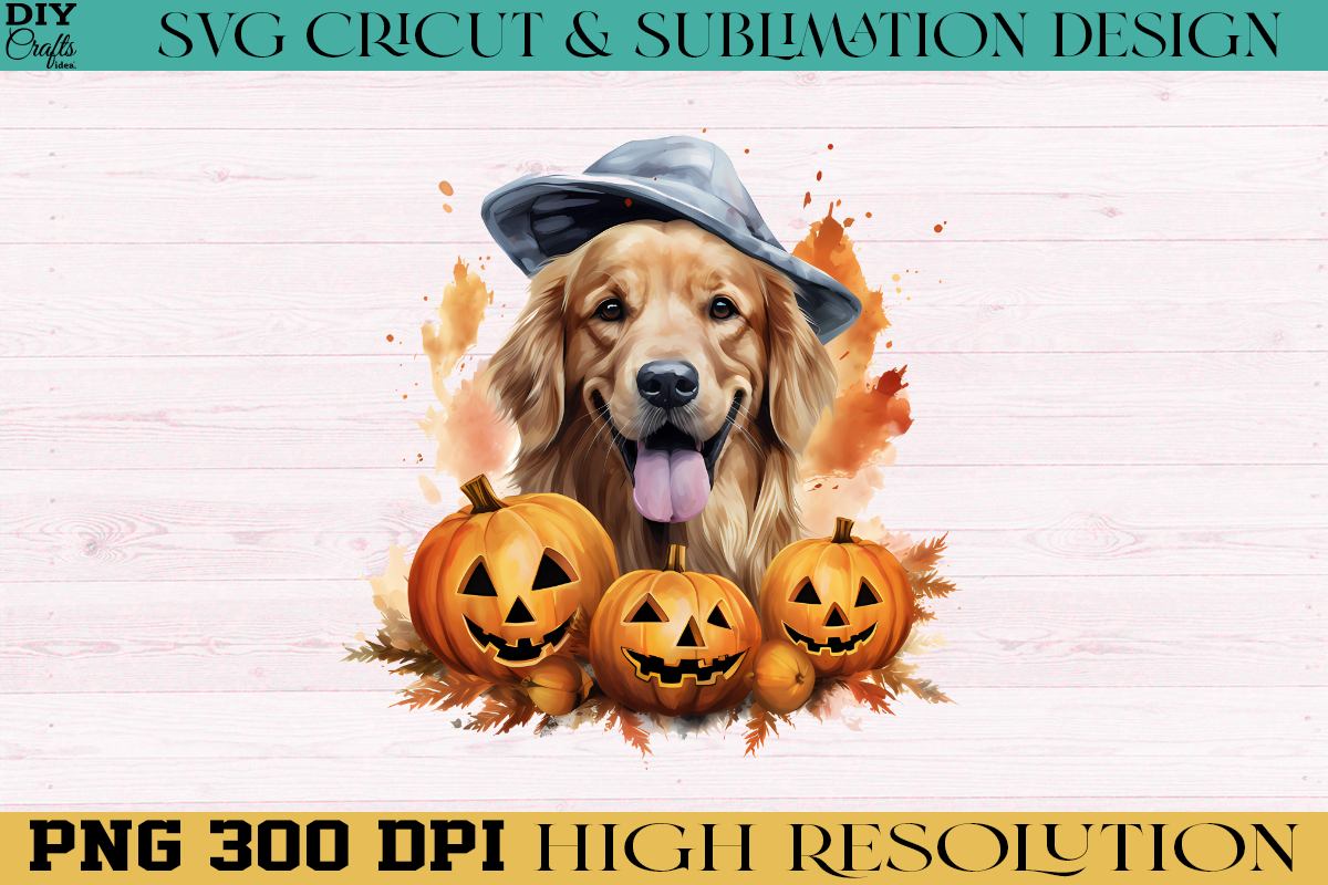 Golden Retriever Halloween PNG Design Graphic by Diy Crafts Ideas ...