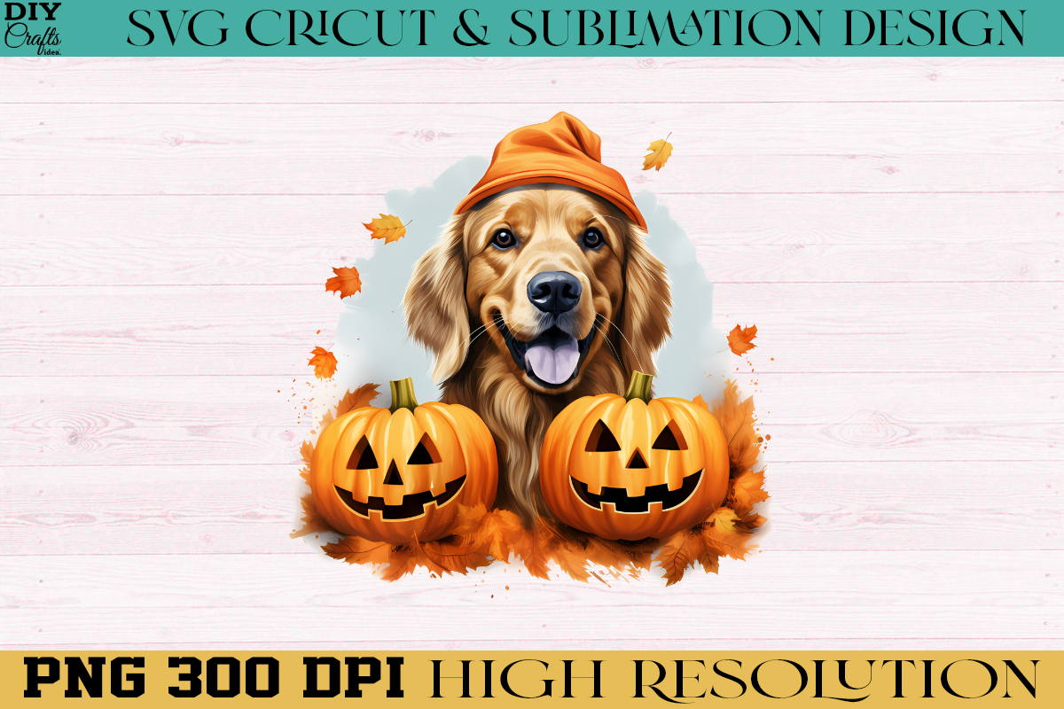 Golden Retriever Halloween PNG Design Graphic by Diy Crafts Ideas ...