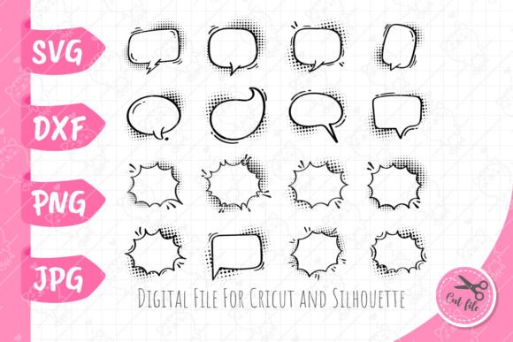 Cartoon Speech Text Box | Svg for Cricut