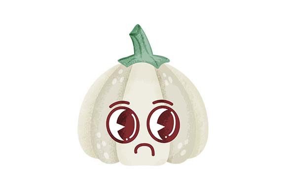 Cute Groovy Sad Pumpkin