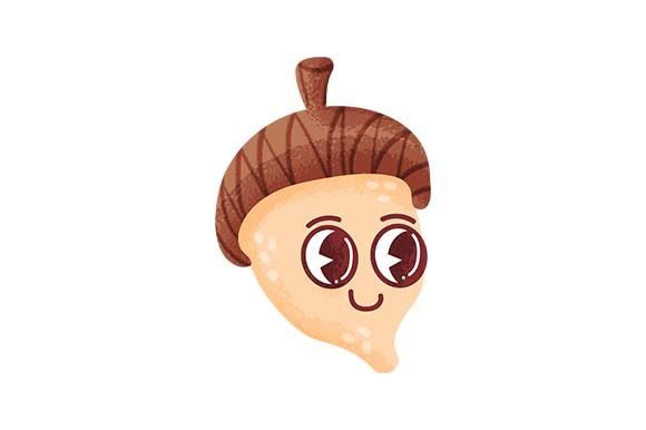 Cute Groovy Acorn
