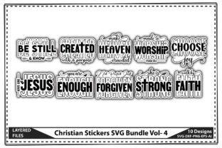 Christian Stickers SVG Bundle Vol- 4 Graphic by Craft Store · Creative ...
