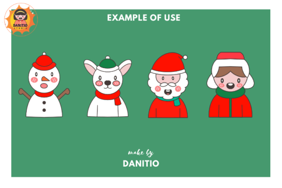 Christmas Avatars Font PNG with transparent background - Preview 5