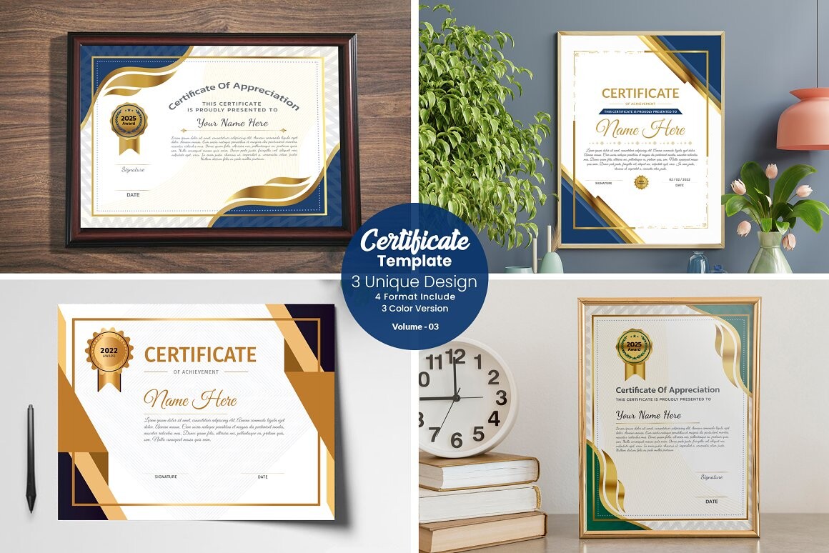 Creative Certificate Design Template 03 Graphic by mristudio · Creative ...