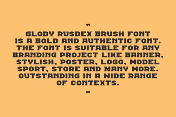 Glody Rusdex Brush Font - Preview 6