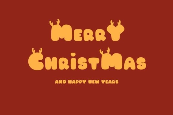 Raindeer Font PNG with transparent background - Preview 1