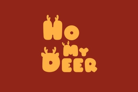 Raindeer Font PNG with transparent background - Preview 2