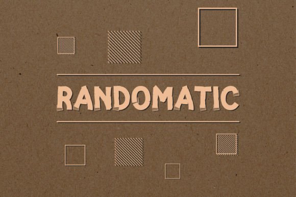 Randomatic Font PNG with transparent background - Preview 1