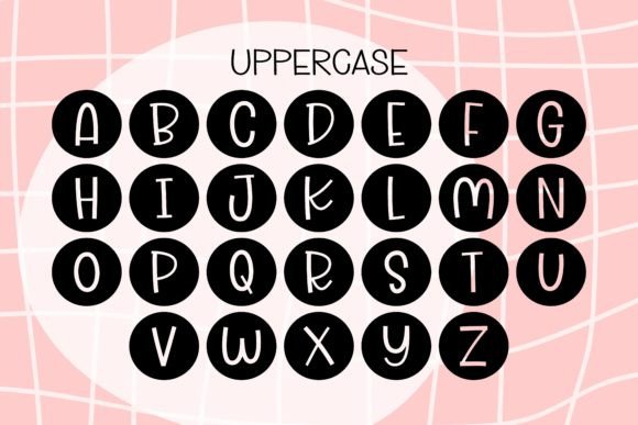 Round Keyboard Font PNG with transparent background - Preview 3