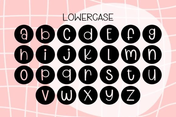 Round Keyboard Font PNG with transparent background - Preview 4