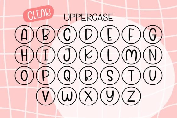 Round Keyboard Font PNG with transparent background - Preview 6