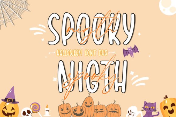 Spooky Nigth Font Scritti a Mano Font Di Anaya Studio