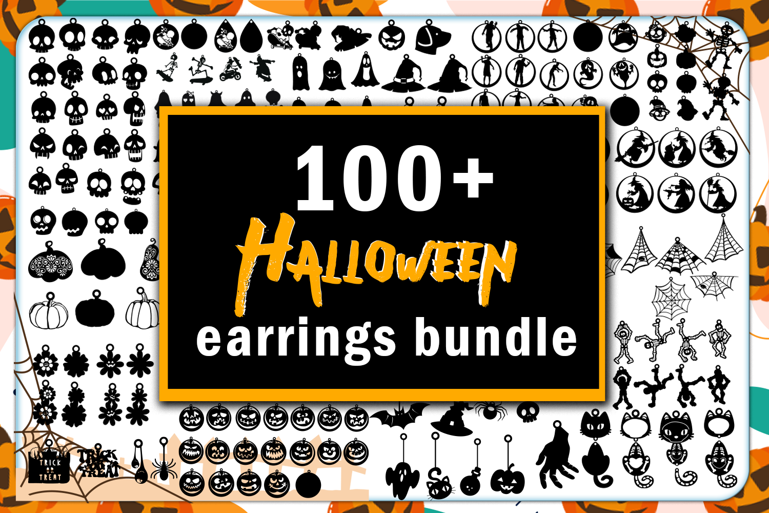 100 Cute Halloween Earrings Bundle