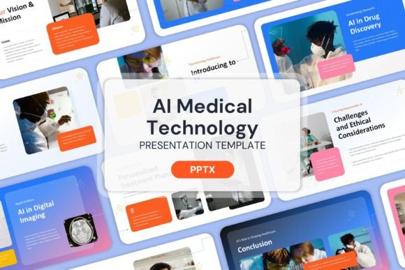 Preview of AI Medical Technology - PPT Templates technology presentation template