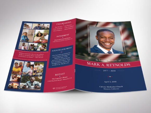 American Military Funeral Program Canva