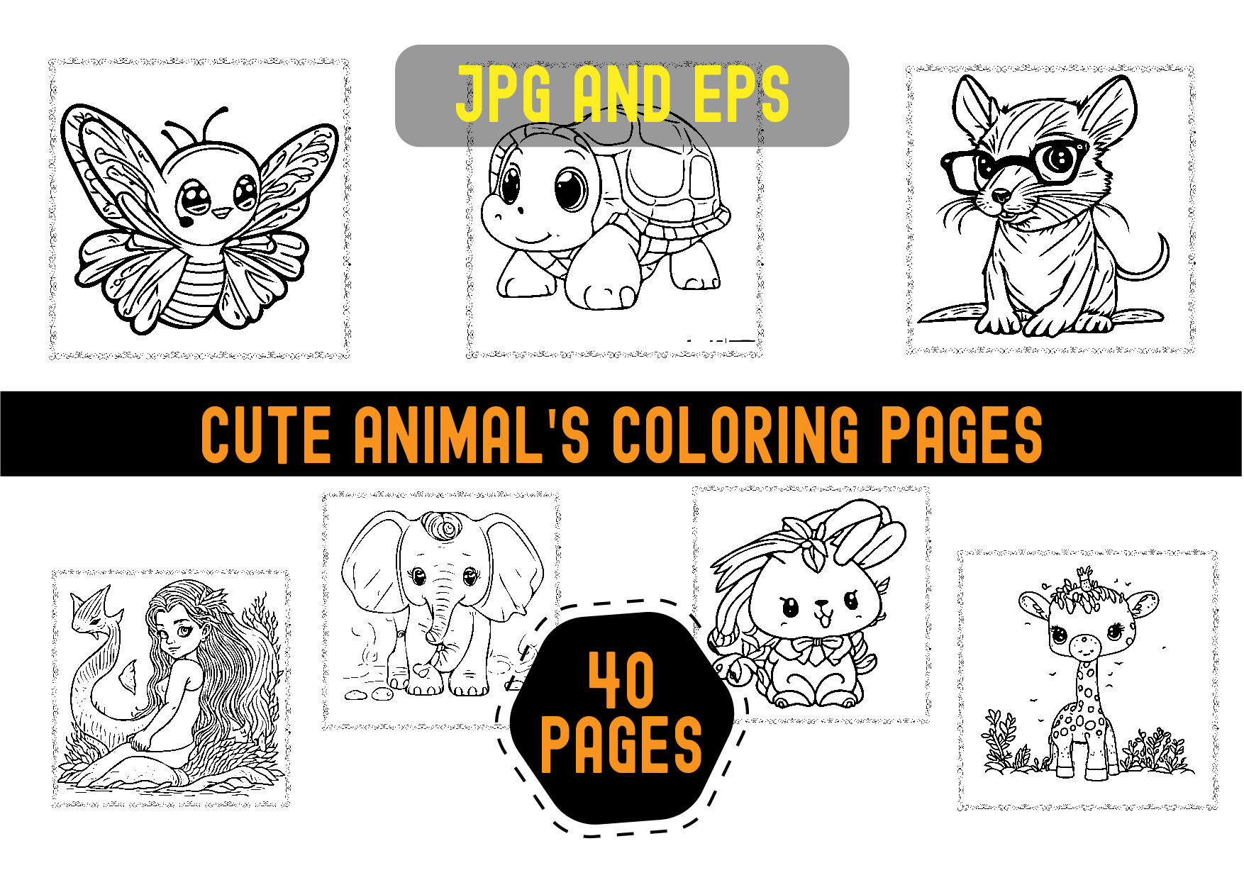 Cute Animal Coloring Pages for Kids