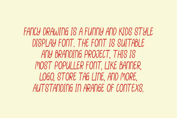 Fancy Drawing Font - Preview 1
