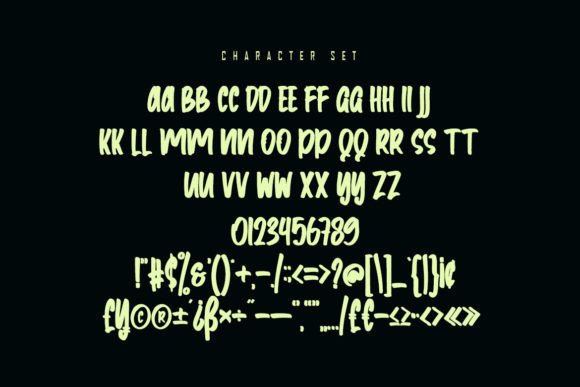 Gafyune Font PNG with transparent background - Preview 5