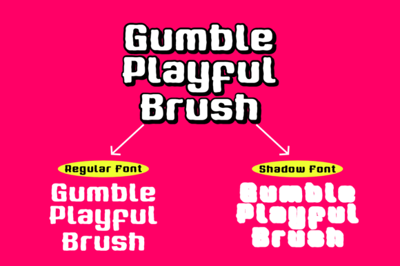Gumble Playful Brush Font PNG with transparent background - Preview 3