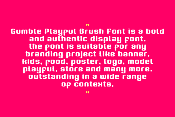 Gumble Playful Brush Font PNG with transparent background - Preview 5