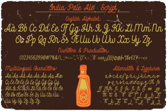 India Pale Ale Font PNG with transparent background - Preview 3