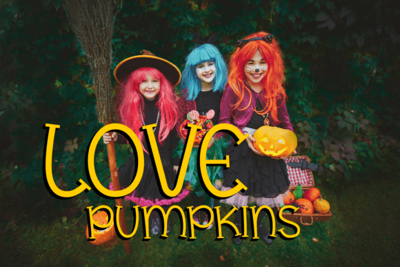 Love Pumpkins Font PNG with transparent background - Preview 2