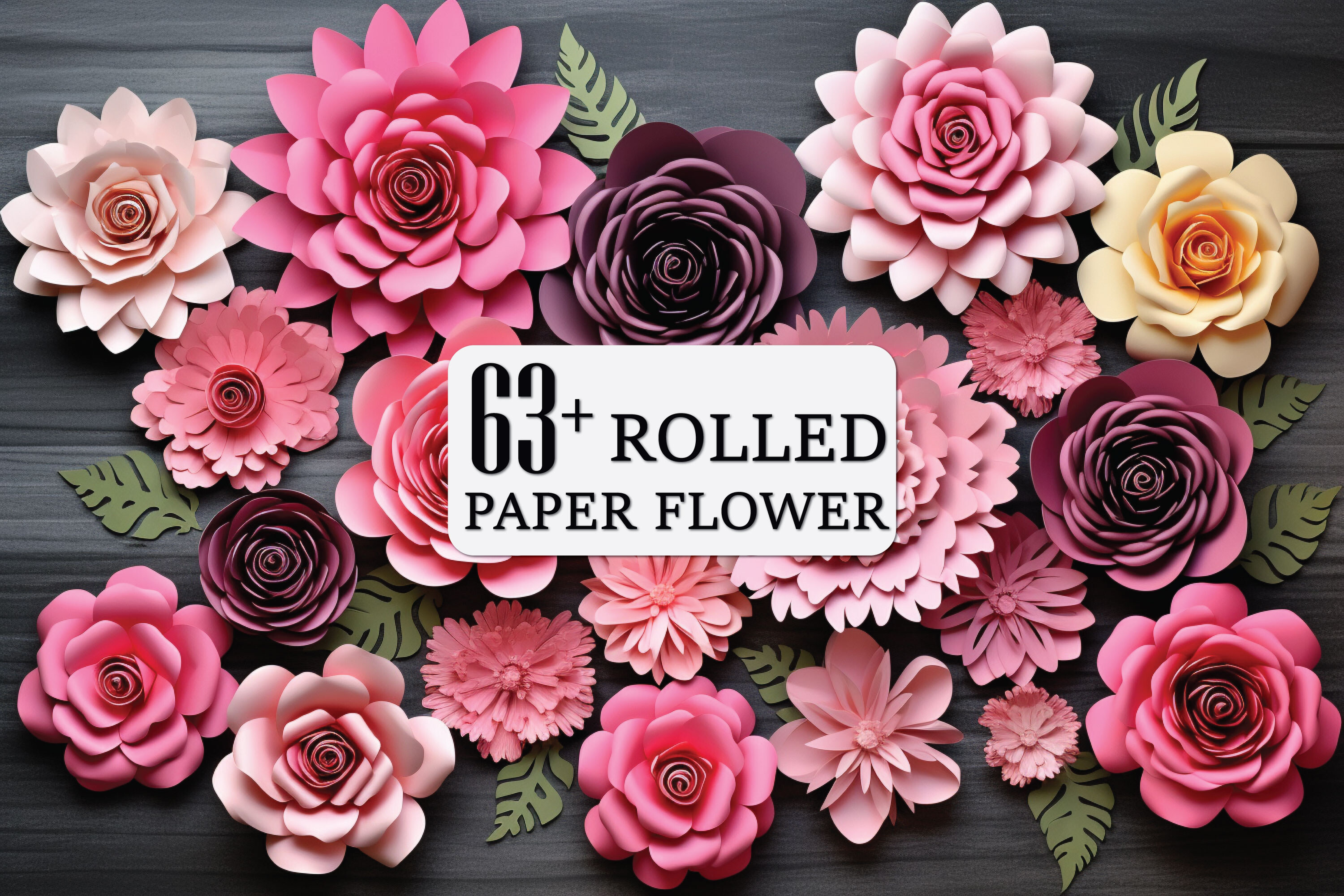 Paper Flower Templates SVG Bundle