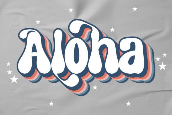 Retro Bold Font PNG with transparent background - Preview 2